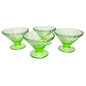 Set of 4 Vintage Emerald Green Dessert Dishes 4 inch Glass EUC