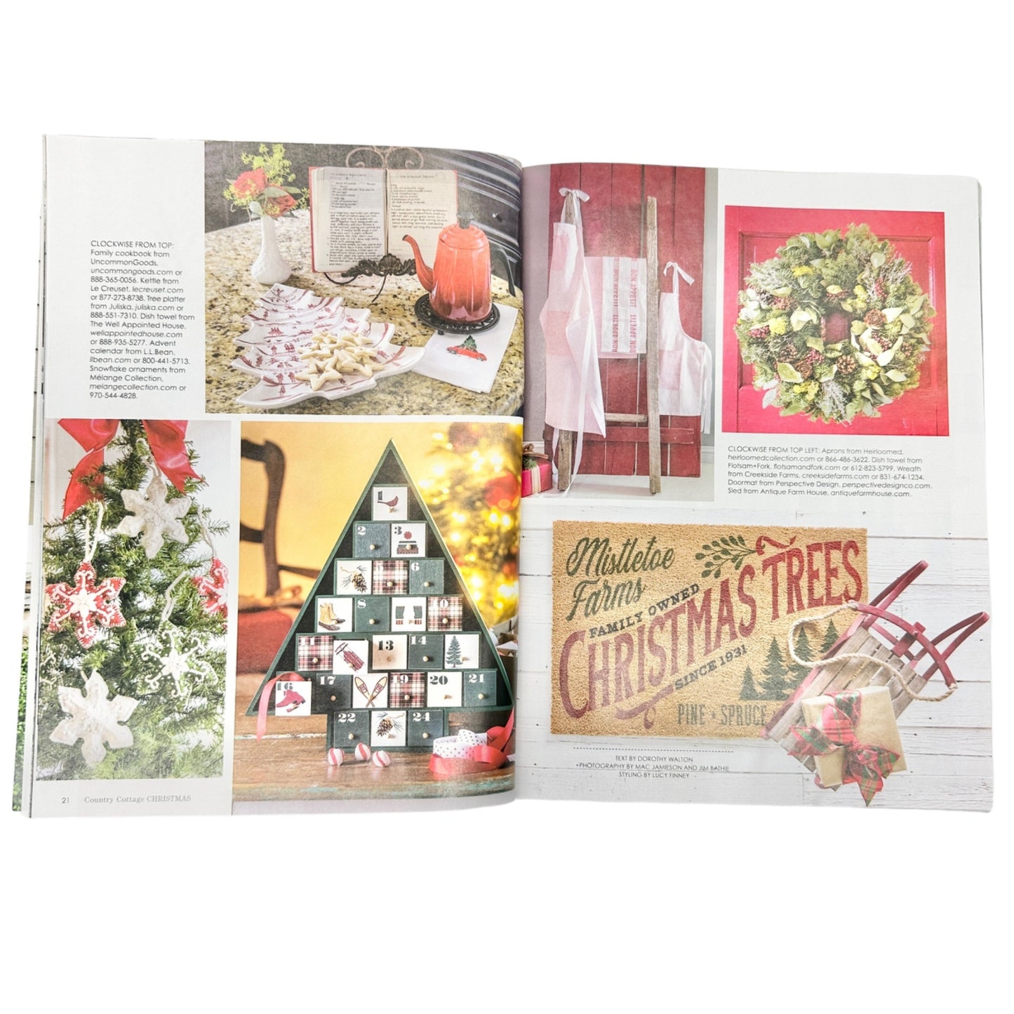 Country Cottage Christmas Magazine with Ashland Holiday Floral Arrangement