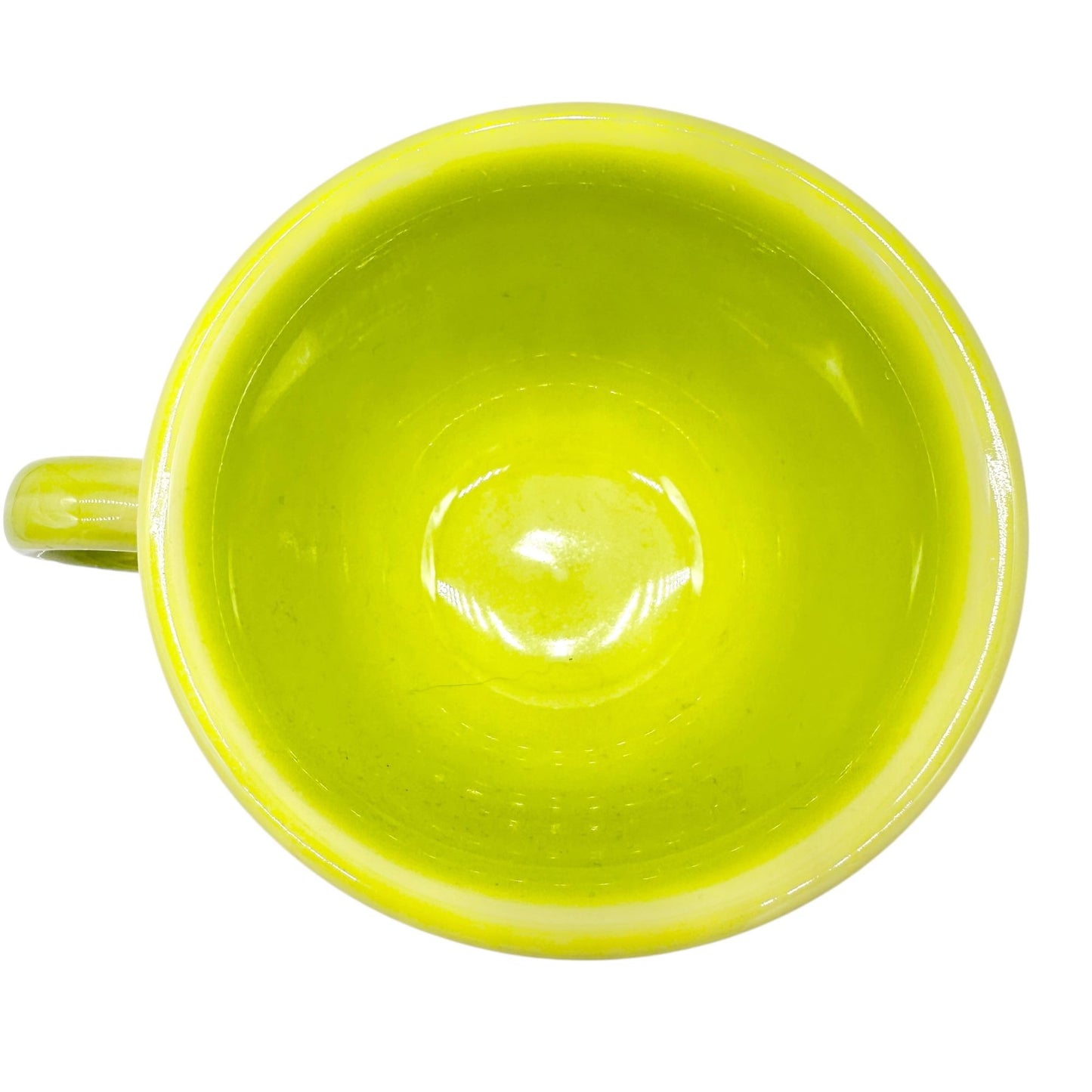 Fiesta Homer Laughlin Cup & 2 Saucers Set in Chartreuse Lead-Free Ceramic USA