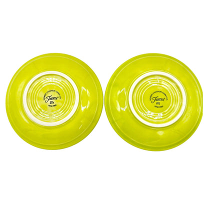Fiesta Homer Laughlin Cup & 2 Saucers Set in Chartreuse Lead-Free Ceramic USA