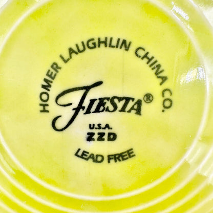Fiesta Homer Laughlin Cup & 2 Saucers Set in Chartreuse Lead-Free Ceramic USA