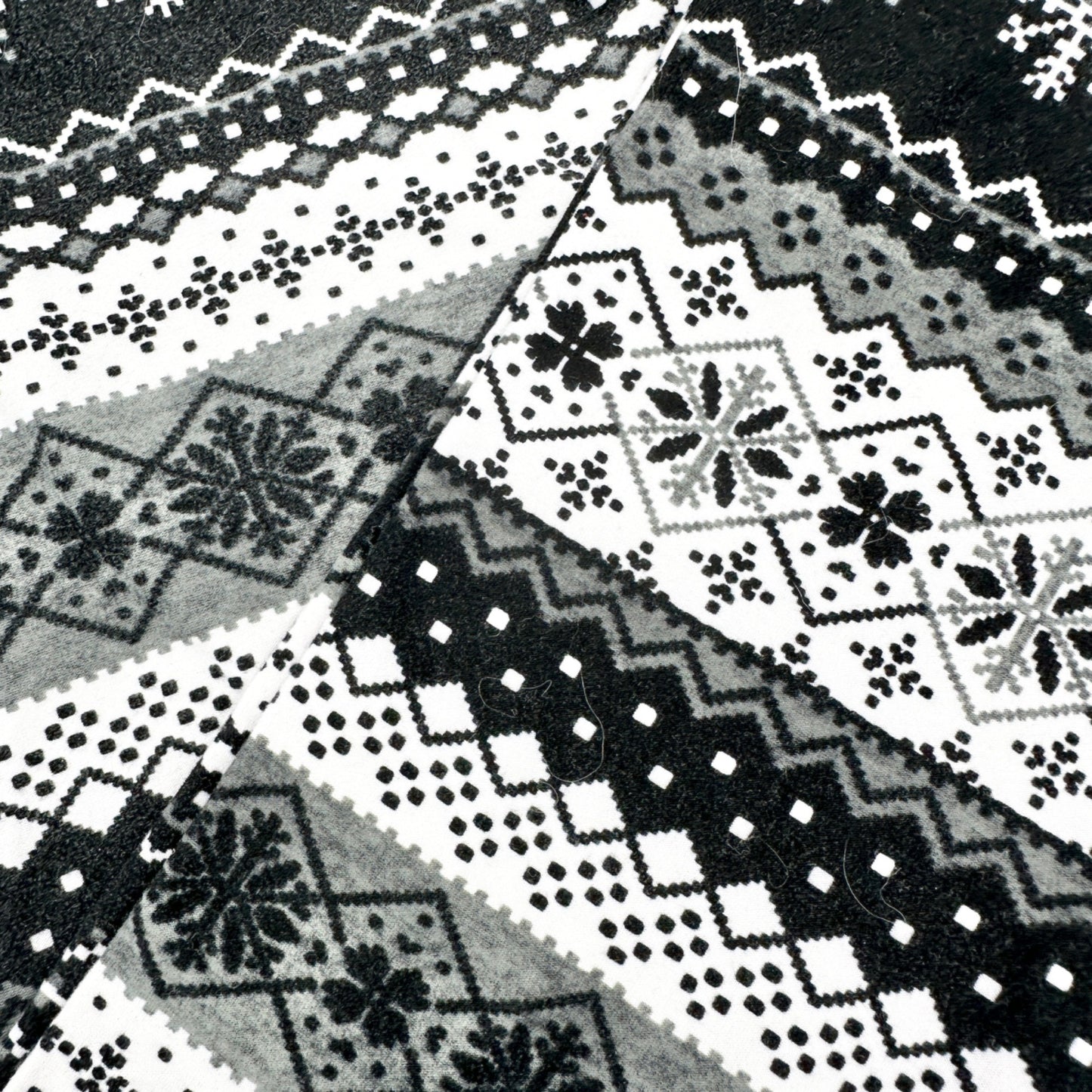 Time And Tru Leggings XXXL 3XG 22 Black White Gray Fair Isle Look