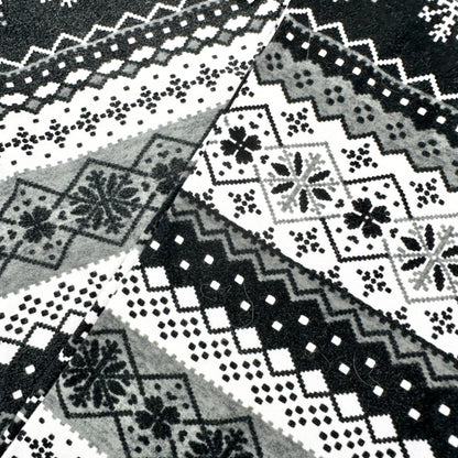 Time And Tru Leggings XXXL 3XG 22 Black White Gray Fair Isle Look