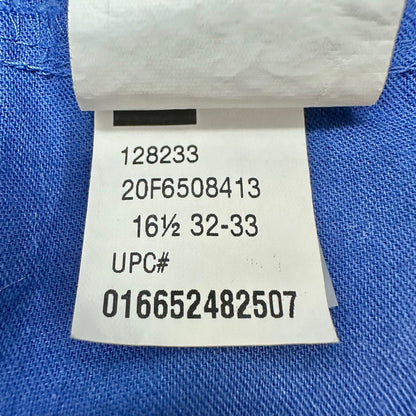 Van Heusen Men's Regular Fit Dress Shirt Blue 16.5 32/33 LS Stretch