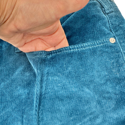 Ruby Mid Rise Straight Corduroy Pants Womens 20W Moroccan Blue By JAG Cotton