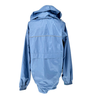 Bar Harbor Maine 3XL Blue Windbreaker Jacket Removable Hood Zip Front Pockets