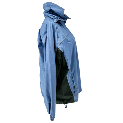 Bar Harbor Maine 3XL Blue Windbreaker Jacket Removable Hood Zip Front Pockets