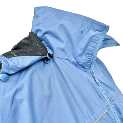 Bar Harbor Maine 3XL Blue Windbreaker Jacket Removable Hood Zip Front Pockets