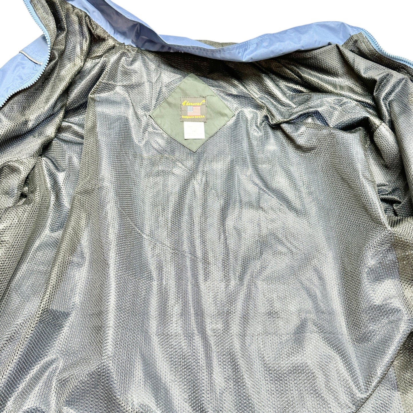 Bar Harbor Maine 3XL Blue Windbreaker Jacket Removable Hood Zip Front Pockets