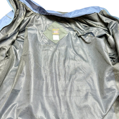 Bar Harbor Maine 3XL Blue Windbreaker Jacket Removable Hood Zip Front Pockets
