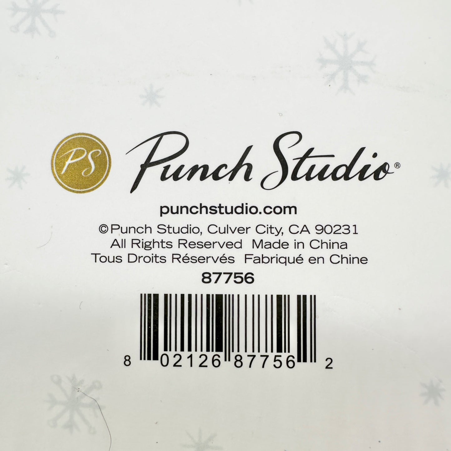 Christmas Punch Studio Holiday Gift Box 8 x 7 x 6 Red White Gray Gnome House