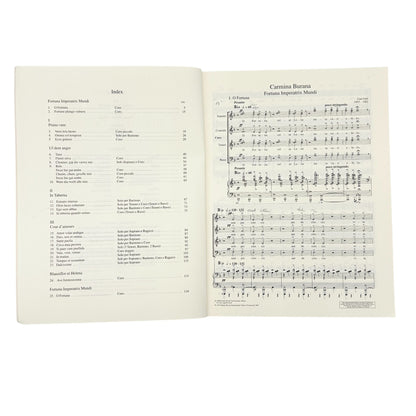 Carmina Burana By Carl Orff Vocal Score Piano Reduction Schott Edition ED 2877