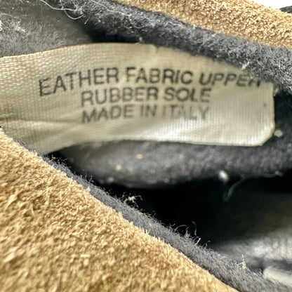 Fruit Womens Sneakers Size 39 Tan and Black Suede Lace Up Italy Made Lightweight
