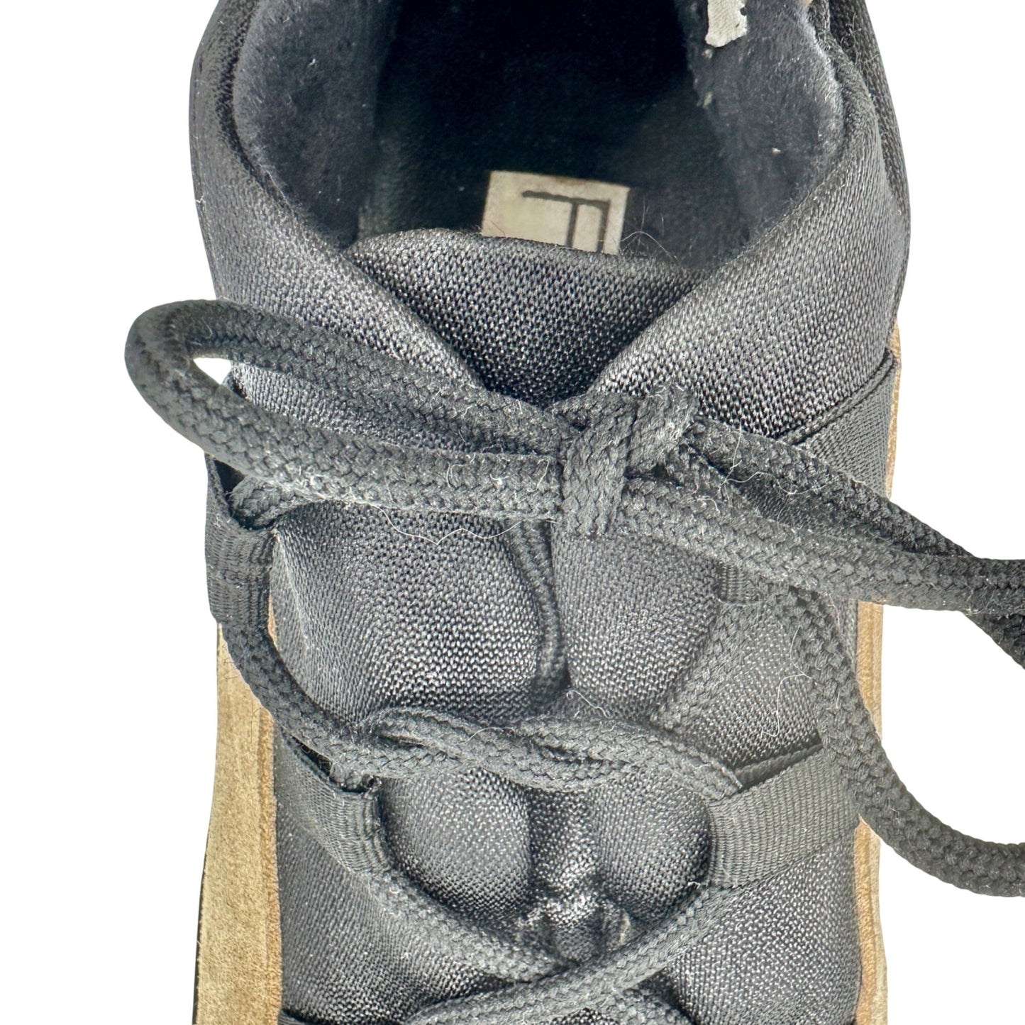 Fruit Womens Sneakers Size 39 Tan and Black Suede Lace Up Italy Made Lightweight