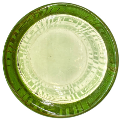 Mid Century Modern Green Geometric Design 6 Oz Glass Tumbler Retro Drinkware
