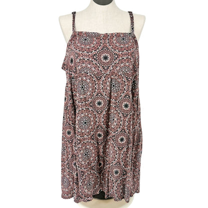 Torrid 2 Mini Challis Sundress Womens 18-20 Black Multi Side Pockets Lightweight