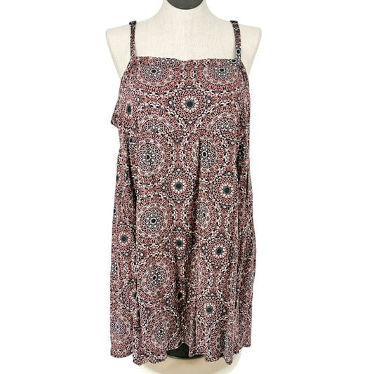 Torrid 2 Mini Challis Sundress Womens 18-20 Black Multi Side Pockets Lightweight