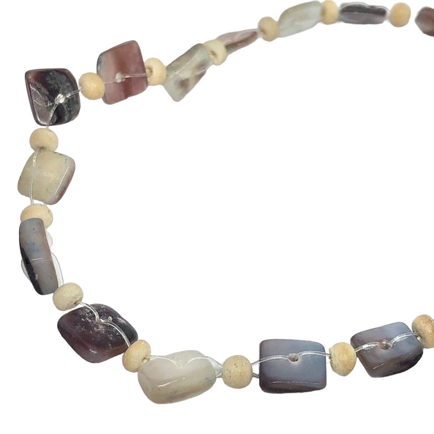 Pair of Beachy Bracelets Tan Browns Stone Like Beads
