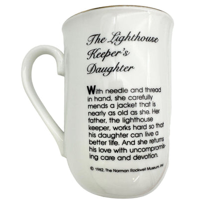 Norman Rockwell Museum Mugs Pair Toymaker and Lighthouse Keepers Daughter
