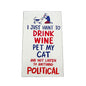 Patriotic Block Sign 5 x 3 x 1 Red White Blue Pet My Cat NWT