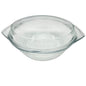 Clear Glass Round Baking Dish With Lid 8.5 Inch Diameter Durable Bakeware