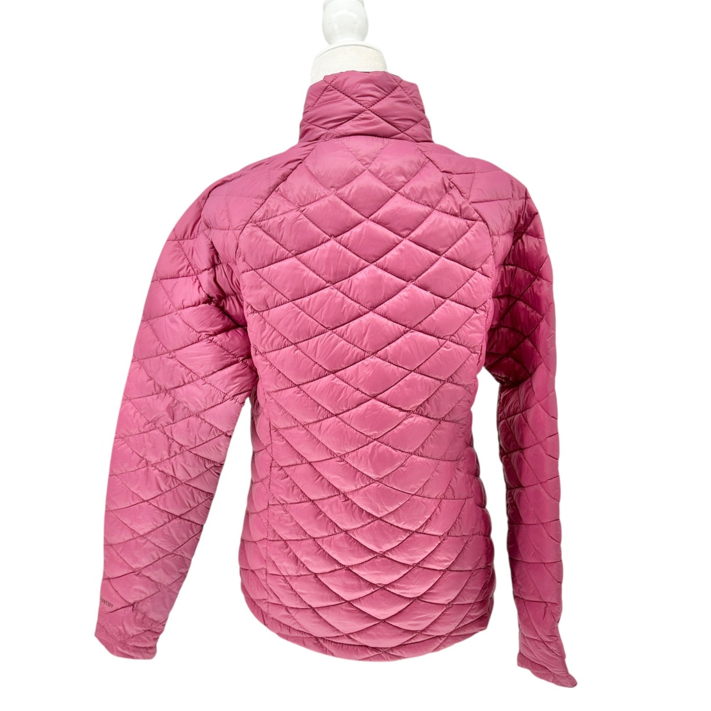 Free Country Quilted Puffer Jacket Womens M Pink Lightweight Packable with Sack
