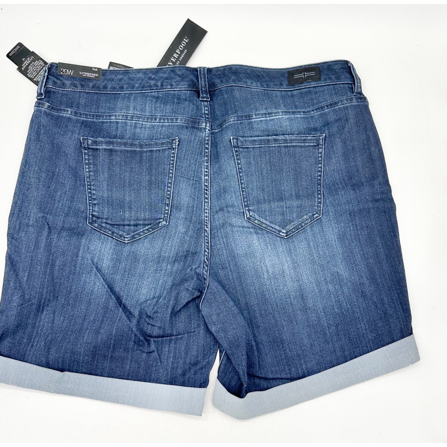 Liverpool Denim Corine Short Womens 20W Westport Wash Stretch Cuffed Hem Pockets