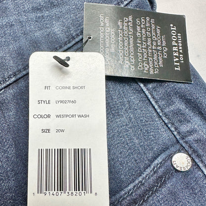 Liverpool Denim Corine Short Womens 20W Westport Wash Stretch Cuffed Hem Pockets