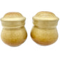 Vintage Ceramic Salt and Pepper Shakers Brown Ombre Glaze Retro Tableware 3"H