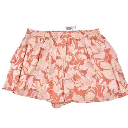 Torrid Baja Camellia Skort Womens 2X 18-20 High-Rise Ruffle Shades of Pink Gauze