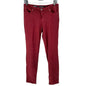 Nine West Jeans Cigarette Fit Skinny Leg Womens Size 10 Red Rayon Nylon Spandex