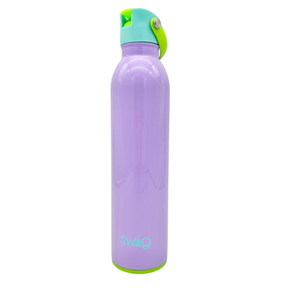 Swig 26 Oz Purple Stainless Steel Water Bottle Green Flip Straw Lid Carry Handle