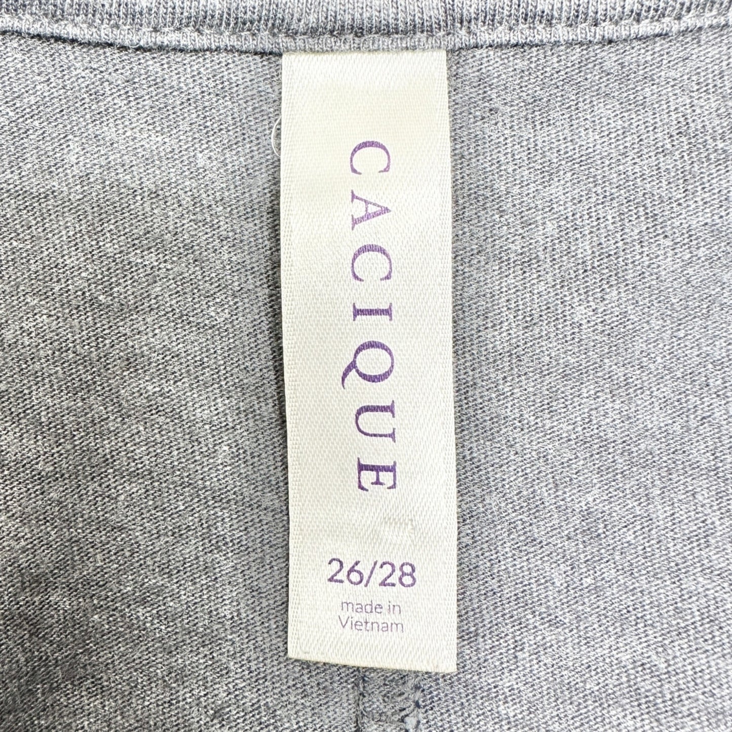 Cacique Sleep Shirt Womens 26/28 Gray Don't Quit Your Day Dream Soft Cotton Poly