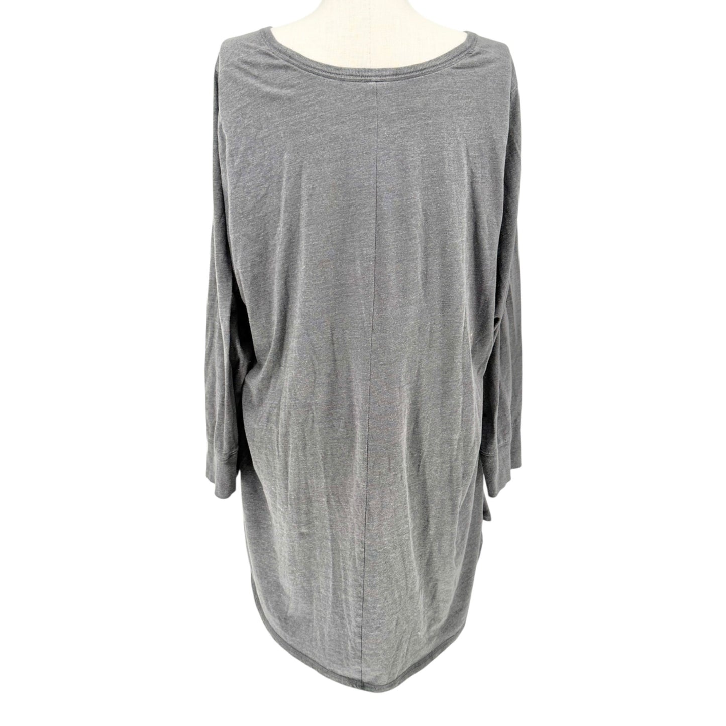 Cacique Sleep Shirt Womens 26/28 Gray Don't Quit Your Day Dream Soft Cotton Poly