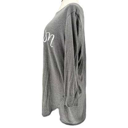 Cacique Sleep Shirt Womens 26/28 Gray Don't Quit Your Day Dream Soft Cotton Poly