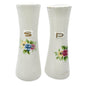 Vintage Ceramic Floral Salt and Pepper Shakers Painted Accents Gold Lettering