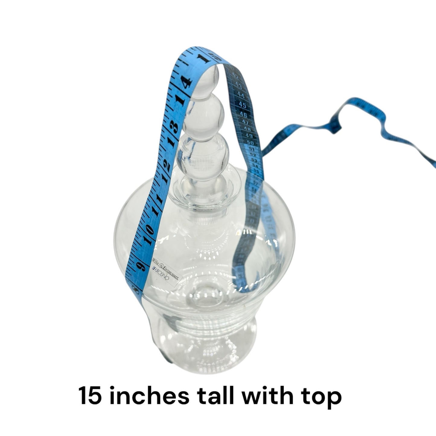 Krosno Wine Enthusiast Decanter Clear Glass with Stopper 48 fl oz Capacity