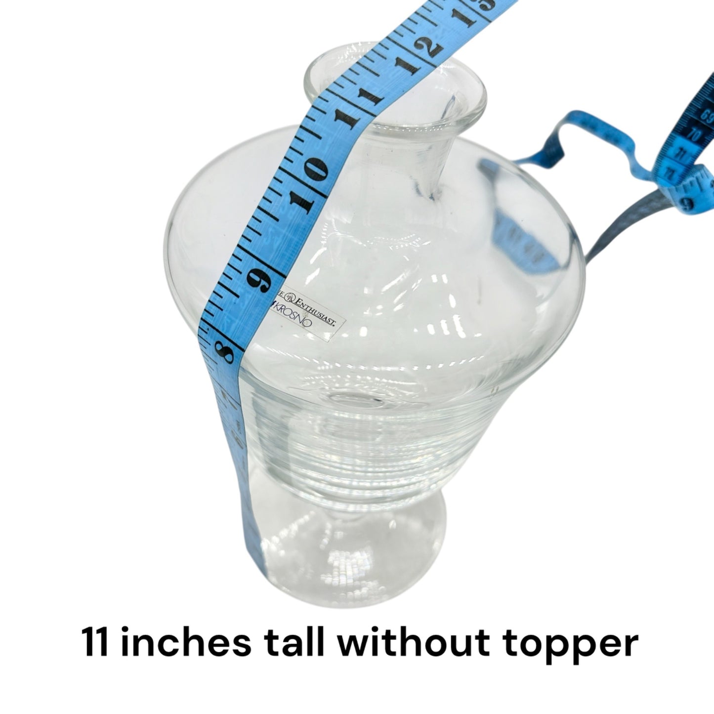 Krosno Wine Enthusiast Decanter Clear Glass with Stopper 48 fl oz Capacity