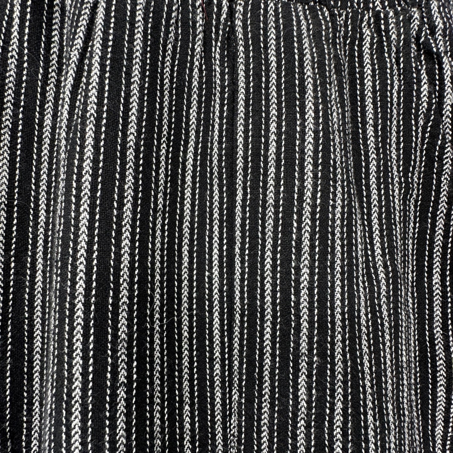 Time And Tru Linen Pants Womens XXXL 22 Black White Striped Wide Leg Relaxed Fit