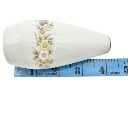 Vintage Ceramic Floral Salt and Pepper Shakers Yellow Florals 4 inches Tall