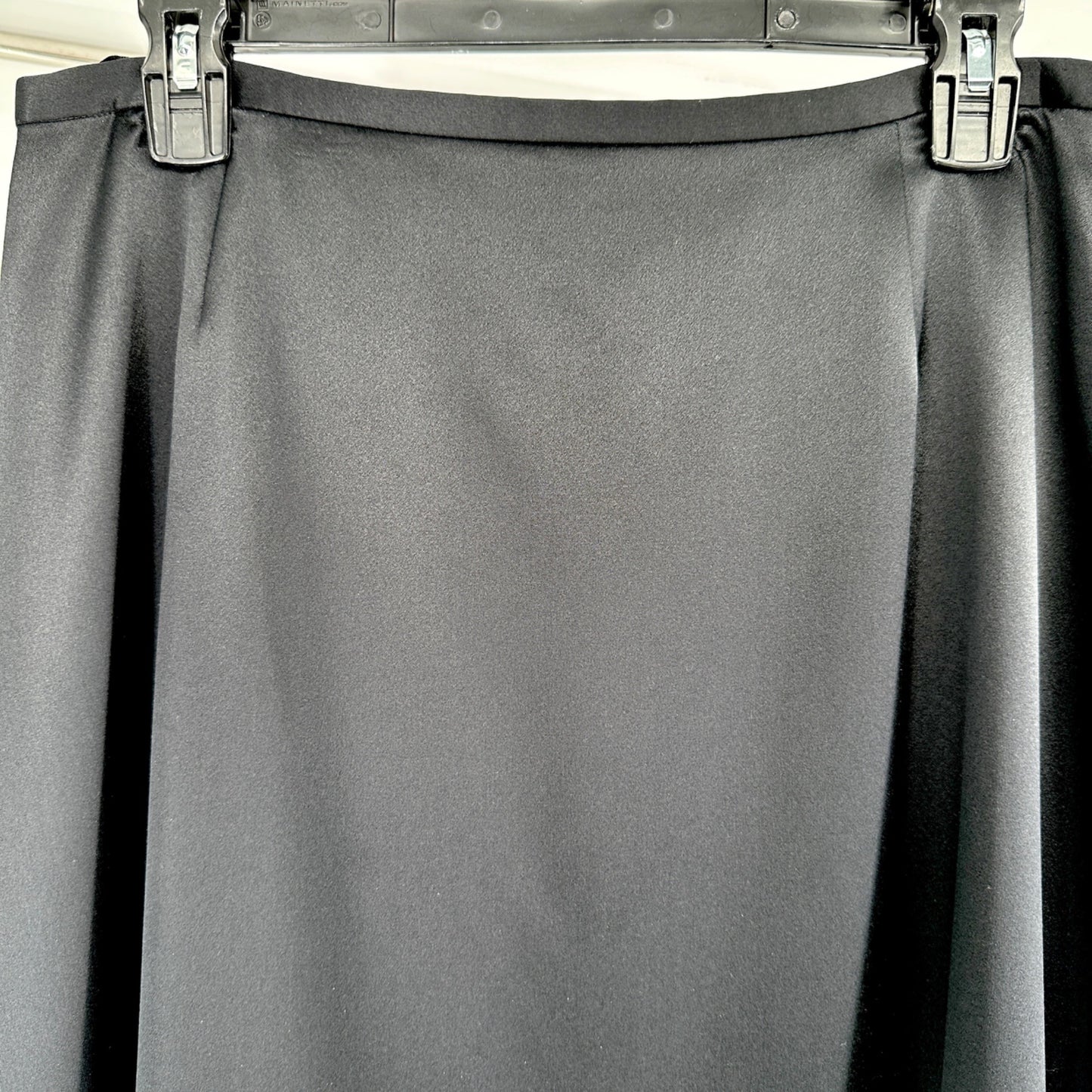 Kay Unger New York Floor Length Maxi Skirt Womens 12 Black Lined Silk Formalwear
