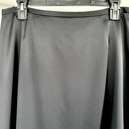 Kay Unger New York Floor Length Maxi Skirt Womens 12 Black Lined Silk Formalwear