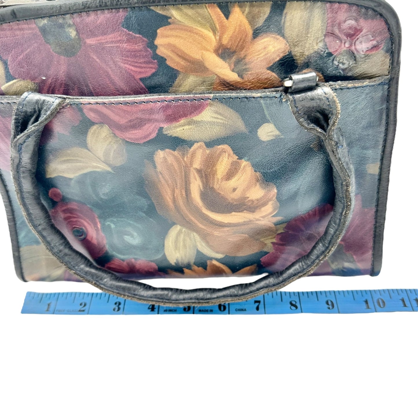 Patricia Nash Handbag Floral Leather with Adjustable Strap and Double Handles
