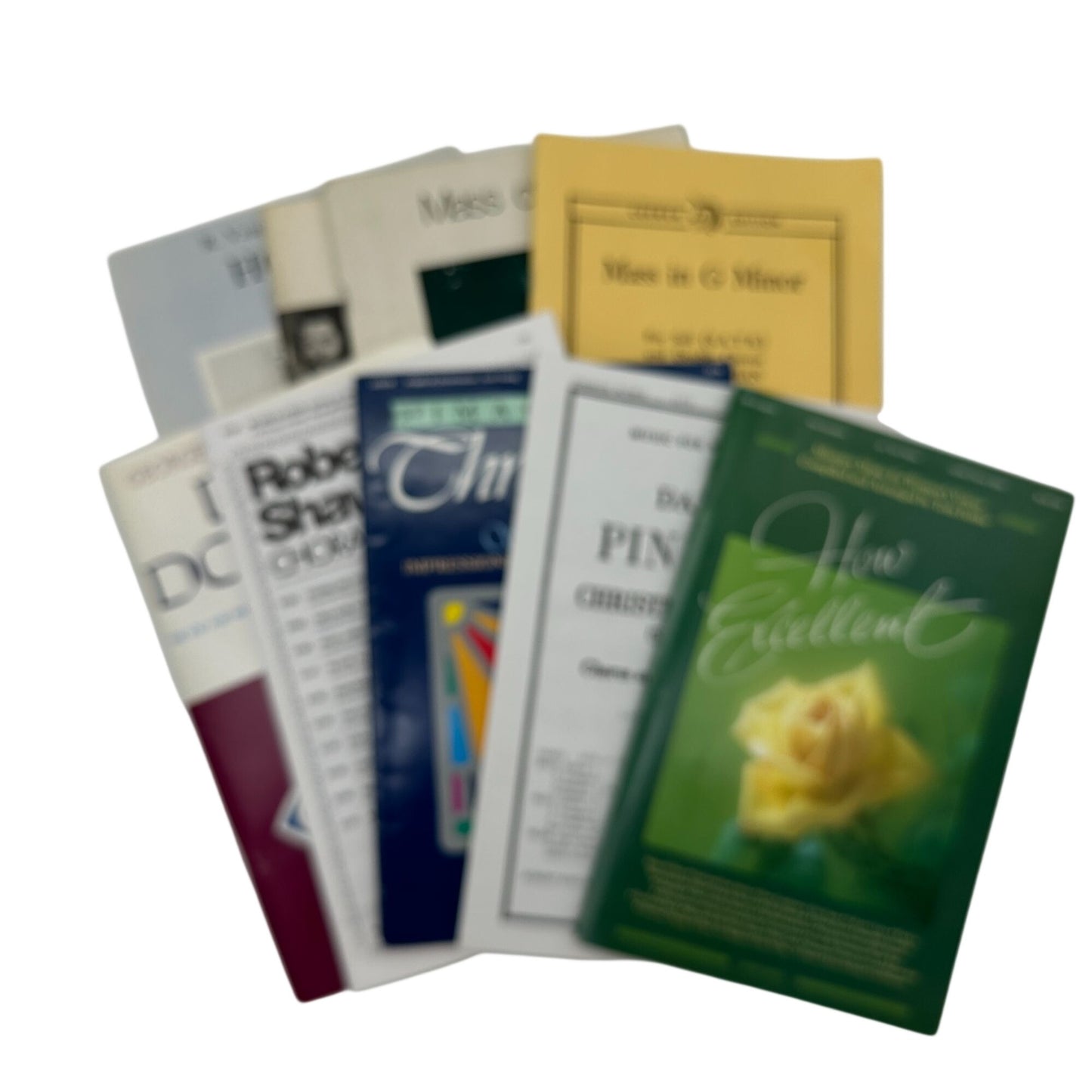 Set Of 9 Choral Music Religious Sheet Music Books Christmas Cantatas Mass Hymns