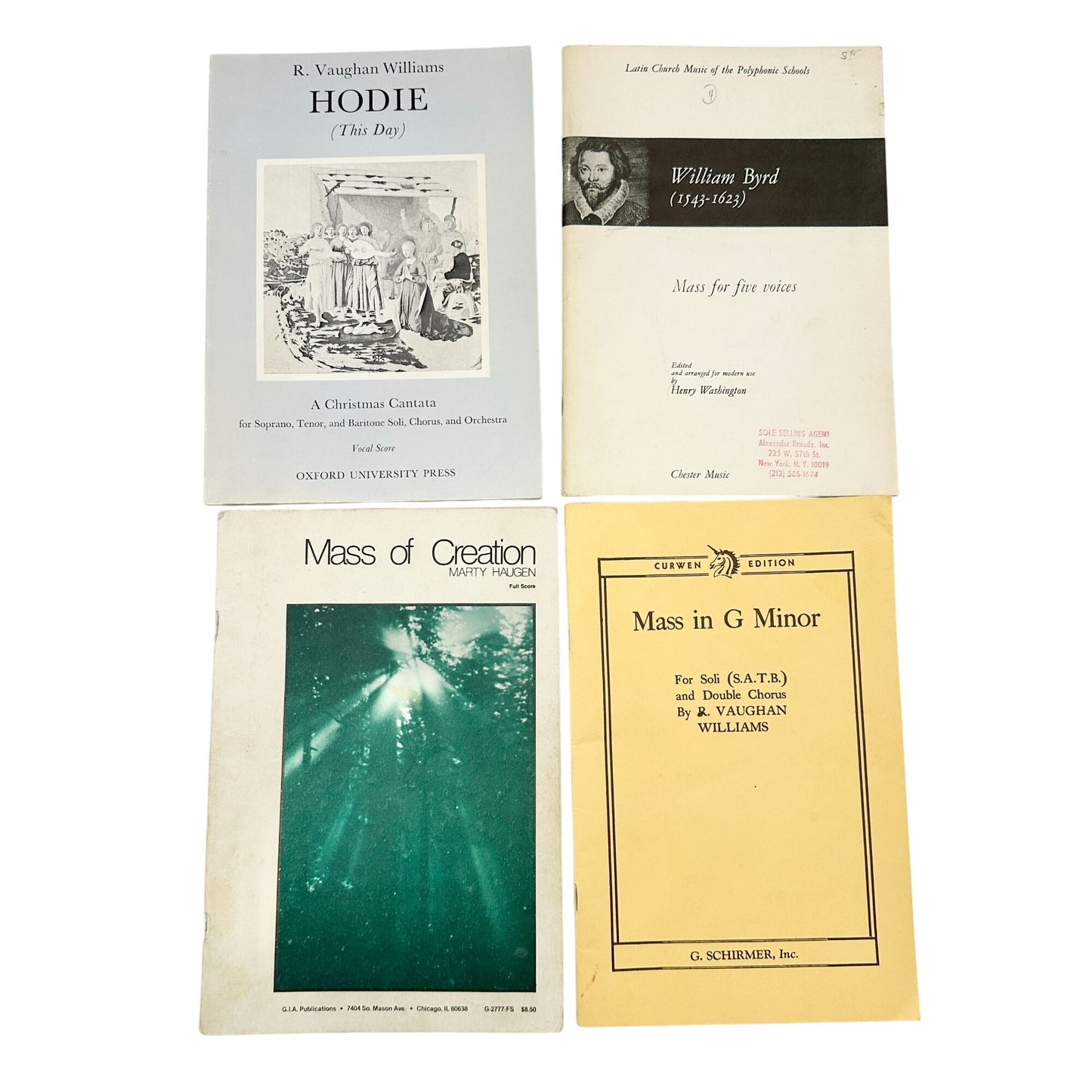Set Of 9 Choral Music Religious Sheet Music Books Christmas Cantatas Mass Hymns