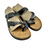 Time And Tru Black Double Strap Buckle Sandals Womens Size 9 Comfortable Footbed