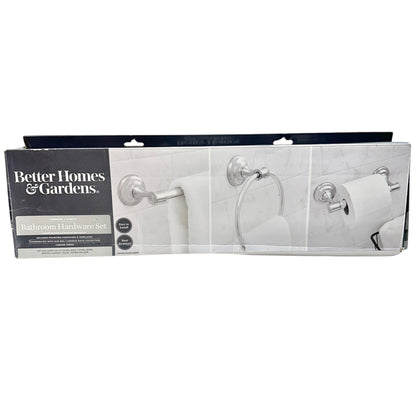 Better Homes & Gardens Cameron 3-Piece Bathroom Hardware Set Chrome Finish NEW