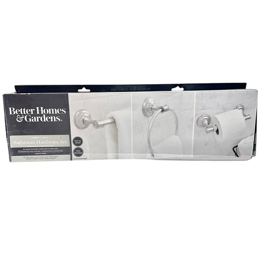 Better Homes & Gardens Cameron 3-Piece Bathroom Hardware Set Chrome Finish NEW