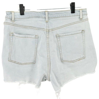 Crochet Patchwork Light Wash Denim High-Rise Shorts 13/31W By SO Goods For Life