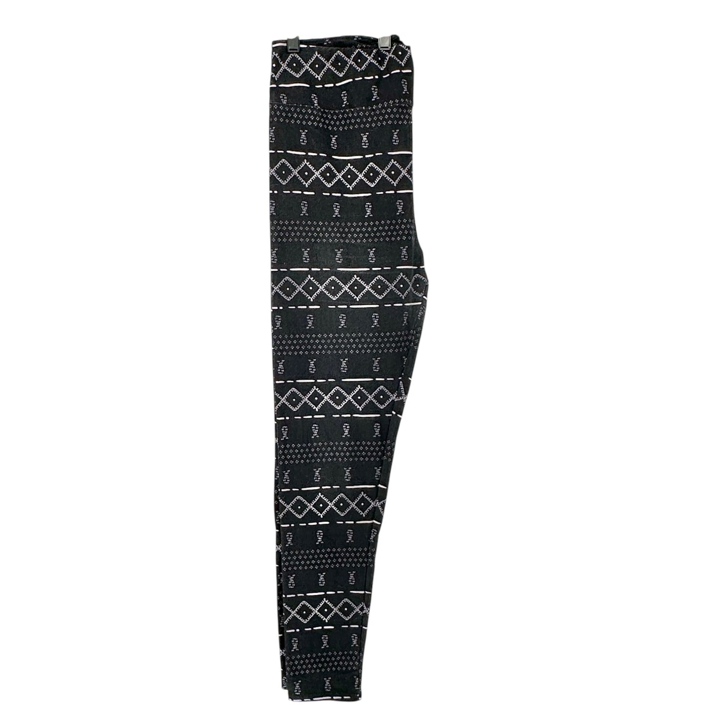 LuLaRoe Leggings Womens Tall and Curvy Black White Geometric Print Stretchy Soft